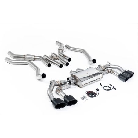 Ligne d'échappement FAP Back inox MILLTEK pour RANGE ROVER Sport P530 4.4 V8 L461 (2023+) Embouts Noir