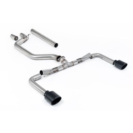 Ligne d'échappement FAP Back inox MILLTEK pour VW Golf 8 GTi Clubsport 300Ch (2021+)(Race) Embout Ovale Noir