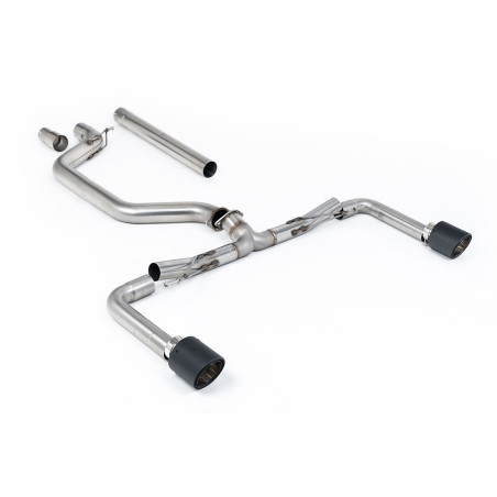 Ligne d'échappement FAP-Back inox MILLTEK pour VW Golf 8.5 GTI 2.0 265Ch (2024+)(Race) Embouts Carbone